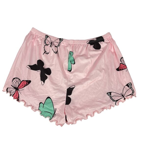 Women's Butterfly Print Pink Sleepwear Set Size Junior XXL - Picture 3 of 8